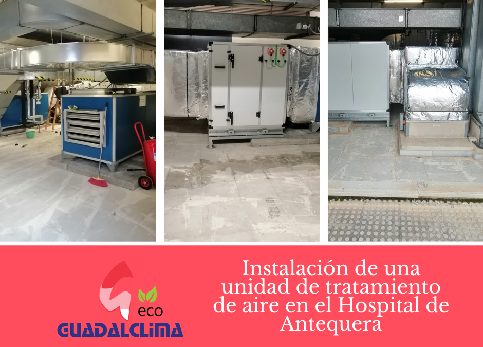 Finalizada la instalación de una unidad de tratamiento de aire en el Hospital de Antequera